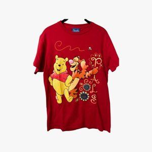 Vintage Winnie Pooh & Tigger Small T Shirt Bumble Bee Sunflowers Red  Pooh Tag